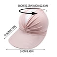 thumbnail image 3 of Chanana Women's UPF 50+ Sun Visor Hat, Twisted Design Wide Brim UV Protection Ponytail Cap, Lightweight Foldable Beach Hat for Golf Hiking Outdoor Activities Sport, Light Pink, 3 of 7