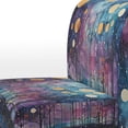 thumbnail image 4 of Designart "Celestial Charm I" Chaise d'Appoint Bleue Abstraite avec Collages - Fauteuil Moderne pour Chambre, 4 of 7