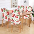 thumbnail image 2 of Yayeee 4 Pack Dining Chair Covers Stretch Parson Chairs Slipcovers Seat Protector, White Apple Pattern, 2 of 6