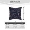thumbnail image 2 of KLL Copper-Gold Gloss Outline Flower Decorative Throw Pillow Covers Velvet Soft for Couch Sofa Bedroom Living Room Outdoor (No pillow core)- 20"x20", 2 of 5