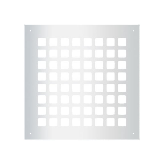 Reggio Registers G1010-Snh Grid 8" X 8" Steel Floor Grille - Silver