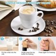 thumbnail image 4 of Espumador de leche de mano para café, espumador de leche eléctrico con soporte, 4 of 5
