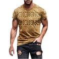 thumbnail image 1 of Mens Casual Pantalones Cortos Impresos Cuello Redondo Suéter Deportes Tee, Fitness Y Casual Hombres Camisetas, 1 of 5