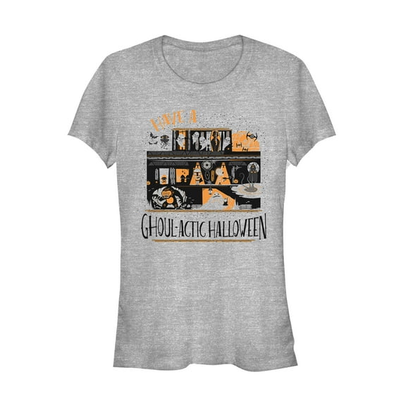 Junior's Star Wars Halloween Ghoulactic Haunted House Graphic Tee Athletic Heather Small