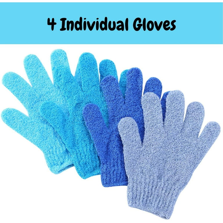 Slick Exfoliating Gloves 4 Pcs Skin Exfoliator for Body Shower Gloves Scrub Gloves Exfoliating Walmart
