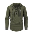 thumbnail image 1 of QIPOPIQ Chandails à Capuche Tactiques Usés pour Hommes Chandails en Molleton Rotro à Lacets Chandail à Capuche à Enfiler Sports de Plein Air Manches Longues/courtes Chemises Liquidation, 1 of 8