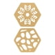 thumbnail image 2 of Posavasos de Metal dorados con fuerte aislamiento térmico, posavasos de hierro con forma bonita para el hogar, bares y oficinas, 2 uds., 2 of 8