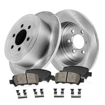 Callahan Brake Parts Brake Kit for DODGE MERCEDES-BENZ Select Models Rear Replacement Brake Rotors with Ceramic Brake Pads EBYK036569