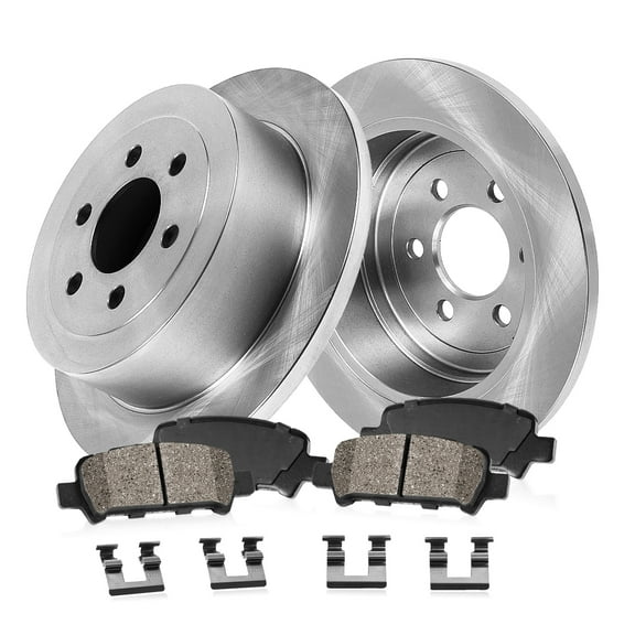 Callahan Brake Parts Brake Kit for DODGE MERCEDES-BENZ Select Models Rear Replacement Brake Rotors with Ceramic Brake Pads EBYK036569