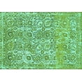 thumbnail image 1 of Ahgly Company Machine Washable Indoor Rectangle Abstract Turquoise Blue Modern Area Rugs, 5' x 7', 1 of 4