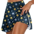 thumbnail image 4 of Vedolay Skirts for Women's High Waist Elastic Tie Dye Print Short Skirt,Navy M, 4 of 5