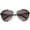Black-Gold / Lavender, variant on sunglassLA Unisex Modern Oversize Metal Crossbar Semi-Rimless Aviator Sunglasses (Black-Gold / Lavender) - 62mm