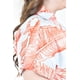 thumbnail image 4 of Blusa fresca con moño Roman Fashion/Tallas Extras, 1819 (Azul /Naranja) naranja 42, 4 of 6
