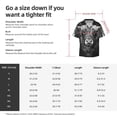 thumbnail image 5 of Balery Geometric Bull Design Camisa Casual de Manga Corta con Botones para Hombre, Texturizada, Estilo Cubano, para Playa, Verano-4X-Large, 5 of 5