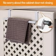 thumbnail image 5 of 1/2Pack Over Cabinet Towel Bar 9", Kitchen Towel Rack Over Cabinet Door, Stainless Steel Cabinet Door Towel Holder, Dish Towel Holder for Cabinet Door, 5 of 7