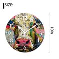 thumbnail image 2 of 10 Inch Wall Clock Battery Operated Silent Clock Decorative for Office, Kitchen, Outdoor, Living RoomHumorous Cow Oil Painting Farm Delicate, 2 of 4