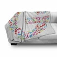 thumbnail image 3 of Letter G Soft Flannel Fleece Blanket, Majuscule G and Music Inspired Theme Colorful Musical Notes Alphabet Artwork Print, Cozy Plush for Indoor and Outdoor Use, 50" x 70", Multicolor, by Ambesonne, 3 of 6