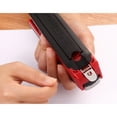 thumbnail image 2 of Bostitch Inpower™ Spring-Powered Premium Desktop Stapler, 28-Sheet Capacity, Red/Silver, 2 of 8