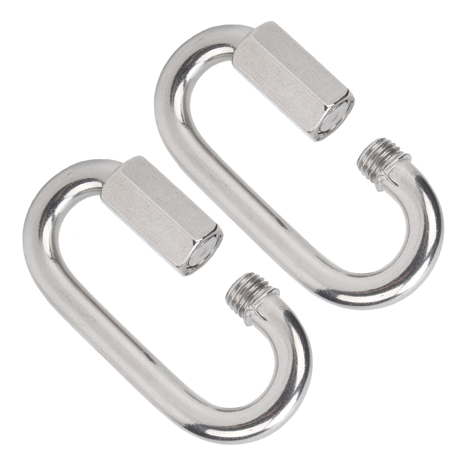 Stainless Steel Screw Lock Climbing Gear Carabiner Quick Links Safety Snap Ho_ma 