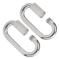 thumbnail image 2 of Secure Connections Compatible with High-altitude Operations, Quick Link Stainless Steel Outdoor Activities Connector, Heavy Duty Locking Carabiner, Rustproof, 2 of 5