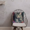 thumbnail image 1 of Esme - Grey Tabby with Kittens Pillow, 1 of 9