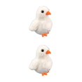 thumbnail image 4 of Bewildely Animal de peluche de juguete animales de peluche animales de granja decoración del hogar para niños regalos pollo blanco 2piezas pollo blanco 14 cm, 4 of 6