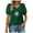 Green, variant on TSADFHJI off The Shoulder Tops for Women Xxl Womens Casual Solid Color T Shirt V Neck Chiffon Short Sleeve Top Prints Blouse L White