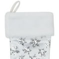 thumbnail image 3 of Northlight 19 White and Silver Sequin Snowflake Christmas Stocking, 3 of 6