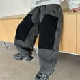 thumbnail image 5 of Boys Casual Straight Leg Baggy Jeans Elastic Waist Loose Denim Pants with Multi Pockets Streetwear Casual Cute Fall Trousers (T-Grey, 4-5 Years), 5 of 9