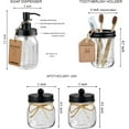 thumbnail image 5 of Mason Jar Bathroom Accessories Set - Toothbrush Holder, Lotion Soap Dispenser, Mason Jar, Soap Dish, Toilet Paper Basket, Rustic Farmhouse Decor, 5 of 7