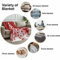 thumbnail image 6 of Red Christmas Tree Throw Blankets, Red Xmas Ball White Winter Snowflakes Soft Fleece Blanket Decorative for Home Sofa Couch Chair Living Bedroom, 30x40 Inches,, 6 of 8