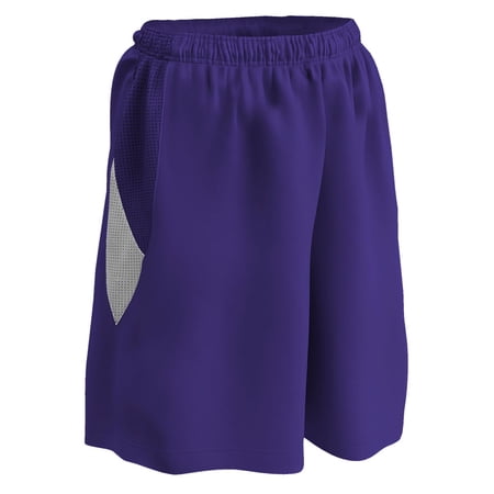 Post Up Reversible Basketball Shorts Girls Small Purple and White