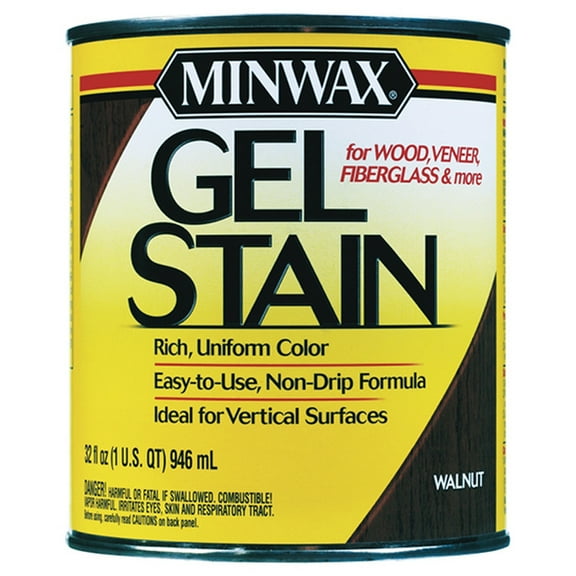 4-Pack of 1 qt Minwax 66060 Walnut Gel Stain Interior/Exterior Gel Stain