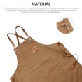 thumbnail image 3 of Aggxpf Chef Apron for Men Women with Large Pockets, Adjustable Cross Back Apron, Durable Cotton Large Apron for Cooking, Grilling, Gardening, 3 of 5