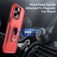thumbnail image 2 of [PST] iPhone 14 Pro Max Ring Case, Dual Layers Heavy Duty Magnetic Hard Kickstand Case with Ring Stand, 2 of 4