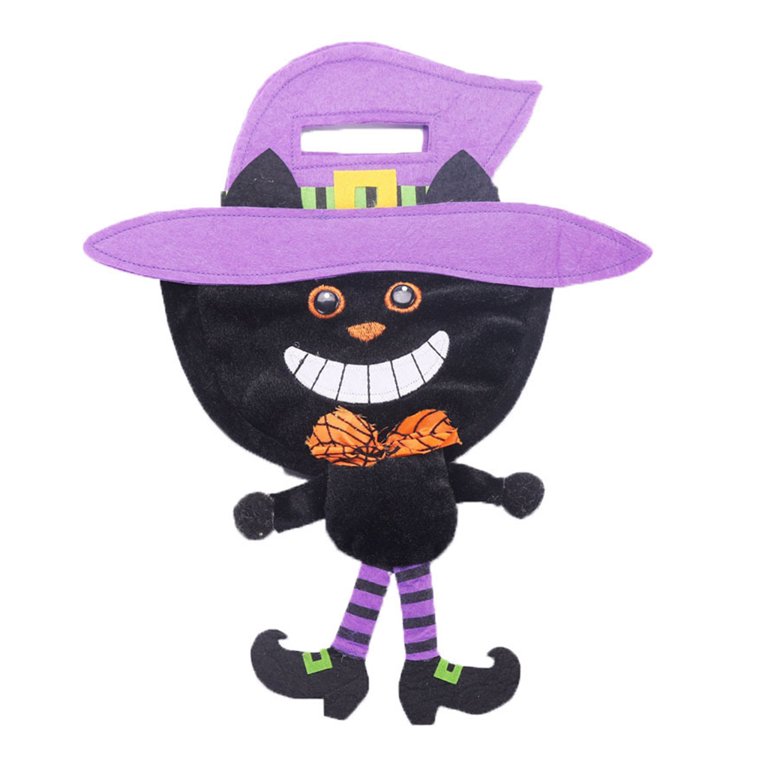 Halloween Clipart - halloween-girl-witch-holding-bag-of-candy-animated -  Classroom Clipart