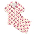 thumbnail image 4 of Luvoko Ensemble de Pyjama 2 Pcs pour Enfants Imprimé Graphique Manches Courtes Chemise à Boutons Shorts Pyjama, 4 of 5