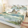 thumbnail image 3 of Feelyou Rustic Wildlife Duck Full Size Sheets, Nature Scenery Bed Sheets, 4-Piece, 3 of 7