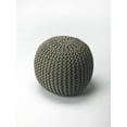 thumbnail image 2 of Cool Gray Woven Pouf Ottoman, 2 of 2