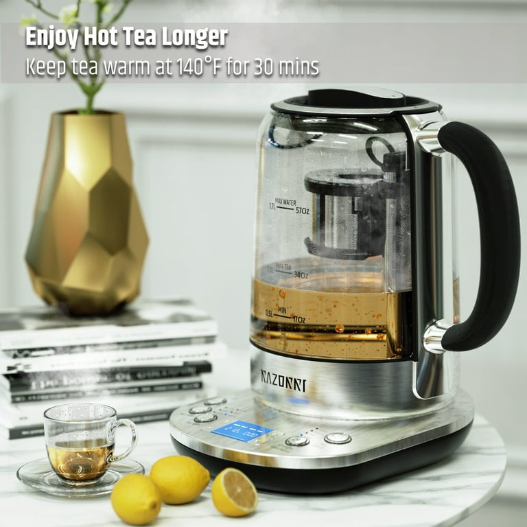 Razorri Electric Tea Maker 1.7L with Automatic Infuser, Stainless
