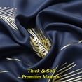 thumbnail image 4 of Cortinas Blackout Estelar Textiler Hojas de Plátano Azul Marino, 4 of 9