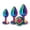 Rainbow, variant on Rear Assets Aluminum Crystal Heart Metal Anal Trainer Kit 3 Piece, Rainbow
