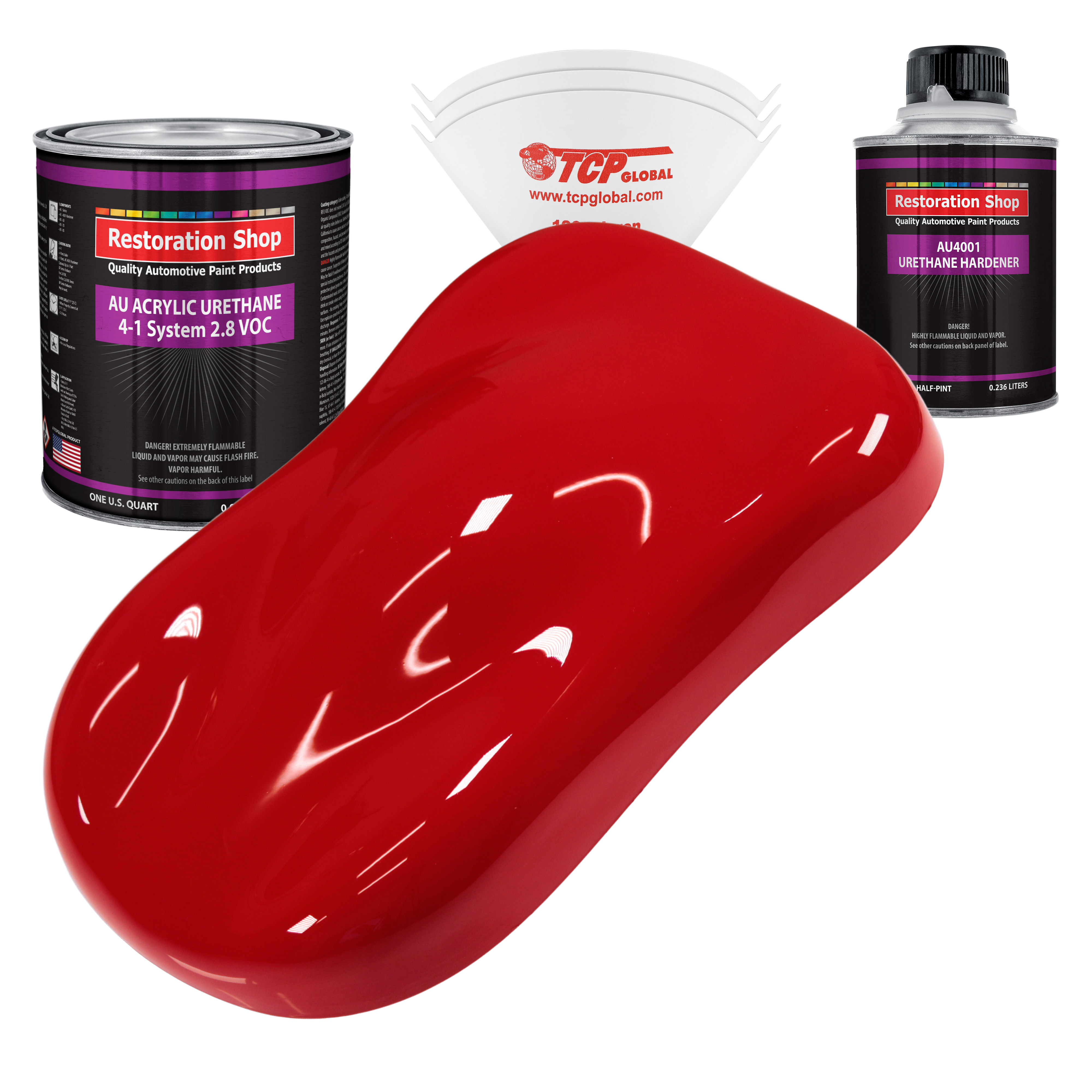 Restoration Shop Reptile Red Acrylic Urethane Auto Paint Complete Quart