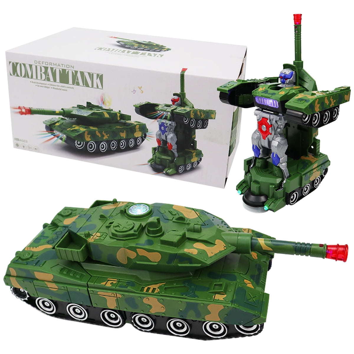Combat Tank Robot Transformer 2 IN 1 Super Power Robot Tank Music and Sound 