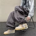 thumbnail image 4 of Men's Parachute-Style Hip-hop Street Overalls Oversized Pocket Trousers Harajuku Loose Solid Color Casual Pants Y2K Legged Pants, 4 of 6