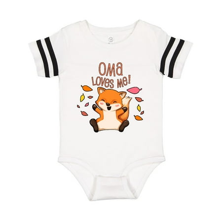

Inktastic Oma Loves Me!- cute baby fox Gift Baby Boy or Baby Girl Bodysuit
