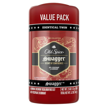 Old Spice Red Collection Swagger Antiperspirant and Deodorant for Men 2.6 oz (Pack of