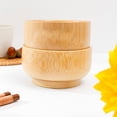 thumbnail image 4 of Cateissary Cuenco de madera natural hecho a mano para todas las ocasiones con almacenamiento conveniente Cuenco de bambú Cuenco de arroz Mostrada, 4 of 6