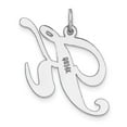thumbnail image 4 of FJC Finejewelers 14 kt White Gold Large Fancy Script Letter K Initial Charm, 4 of 6