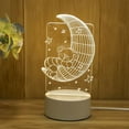 thumbnail image 1 of Lámpara de noche LED 3D con diseño de oso lunar, inteligente, para muebles, para interiores, ideal como regalo de vacaciones para niños., 1 of 1